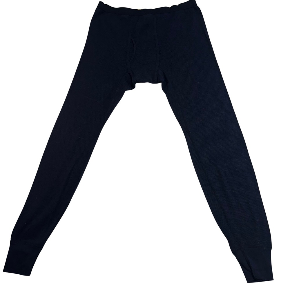 Vintage St JOHNSBAY Men Thermal Underwear Long John Pant L Tall Navy Winter‎